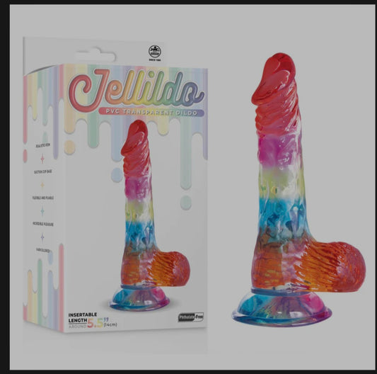 Jillildo PVC transparent dildo 14cm 5.5"